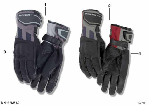 MAX BMW Motorcycles - GLOVE GS DRY- 2018